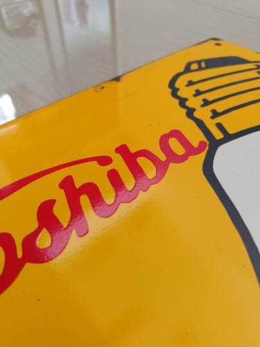 Vintage Enamel Signboard TOSHIBA LIGHT Bubble  - Bild 20 von 24