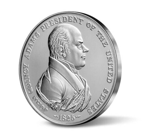 John Quincy Adams Presidential Silver Medal - Picture 2 of 4