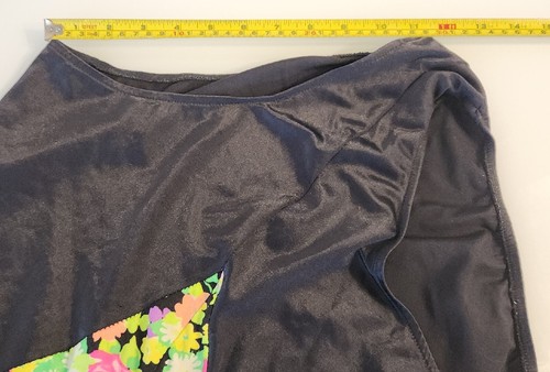 Vtg Union Made Zip Up One Piece Swimsuit Neon Floral Sz 20W - Picture 9 of 10