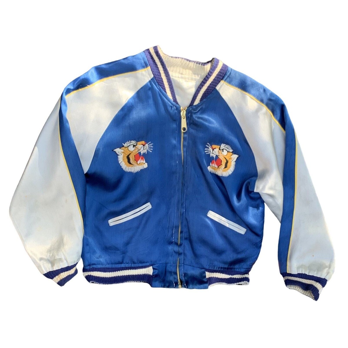 RETRO Japan Sukajan Souvenir Jacket Reversible Tiger Dragon RETRO Japan Sukajan Souvenir Jacket Reversible Tiger Dragon