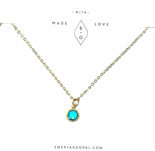 December Swarovski Birthstone Necklace - 14k Gold-Filled - Picture 2 of 6