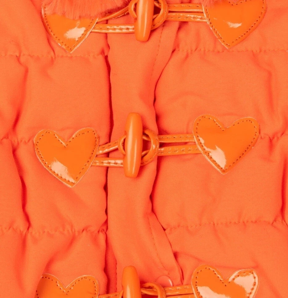 Agatha Ruiz de la Prada Giacca Trapuntata Imbottita Cappotto Arancione Zip Toggles 3mth Nuovo con etichette