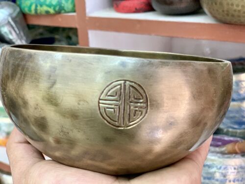 6” Tiger Antiques Full moon Singing Bowl-sound therapy,yoga Healing & Meditation - Picture 2 of 4