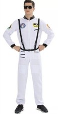 ASTRONAUT JUMPSUIT COSTUME NASA WHITE SHUTTLE SHIP MOON SPACE SUIT 2 XL NEW