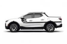 Sport hockey US flag decal sticker graphic design kit bar for Hyundai Santa Cruz