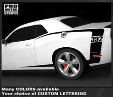 Dodge Challenger Rear Quarter Side C-Stripes Decals 2011 2012 2013 2014 Pro Moto