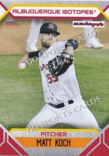 2023 Albuquerque Isotopes Matt Koch RC Rookie Colorado Rockies Minor League