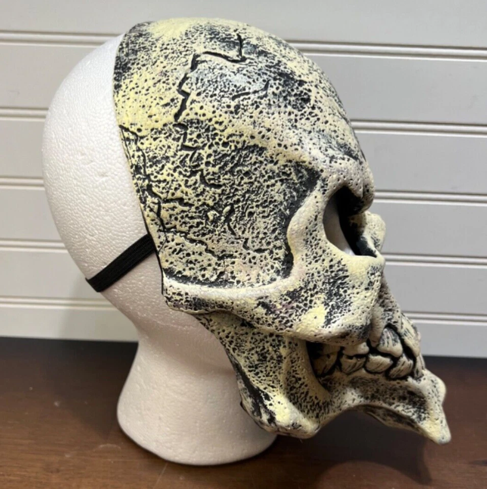 加州服装 - 骷髅头死神万圣节橡胶乳胶面具 — 第 3/4 张图片