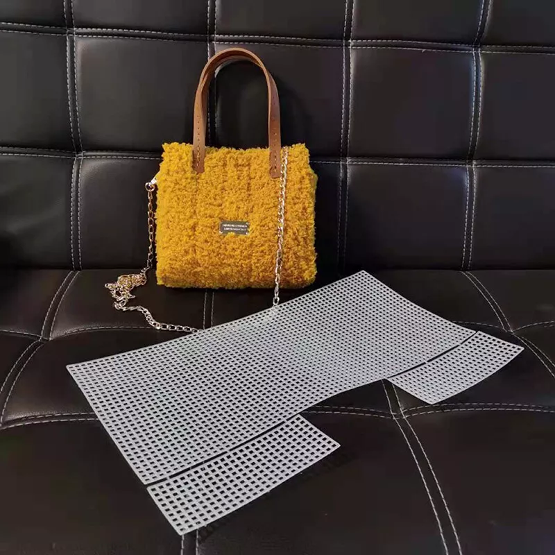 Knitting Weaving Plastic Mesh Sheet DIY Sewing Woven Bag