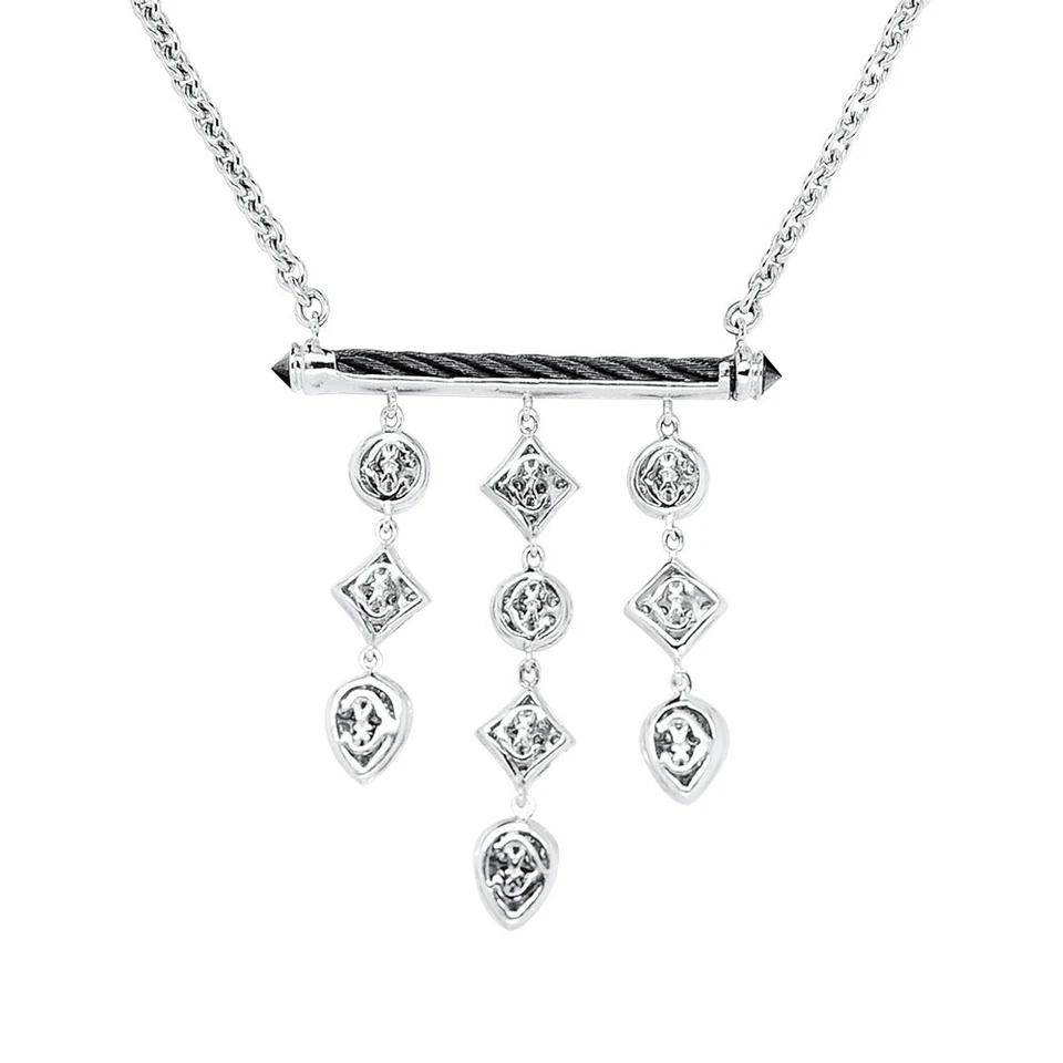 Philippe Charriol 1,20 CT.tw. Collar colgante de diamantes de oro de 18 quilates Foto 3 de 4