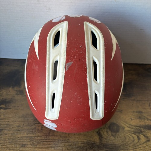 Rawlings R16J-R1 Flat Red & White Batting Helmet Youth 6 3/8 - 7 1/8 - Picture 8 of 14