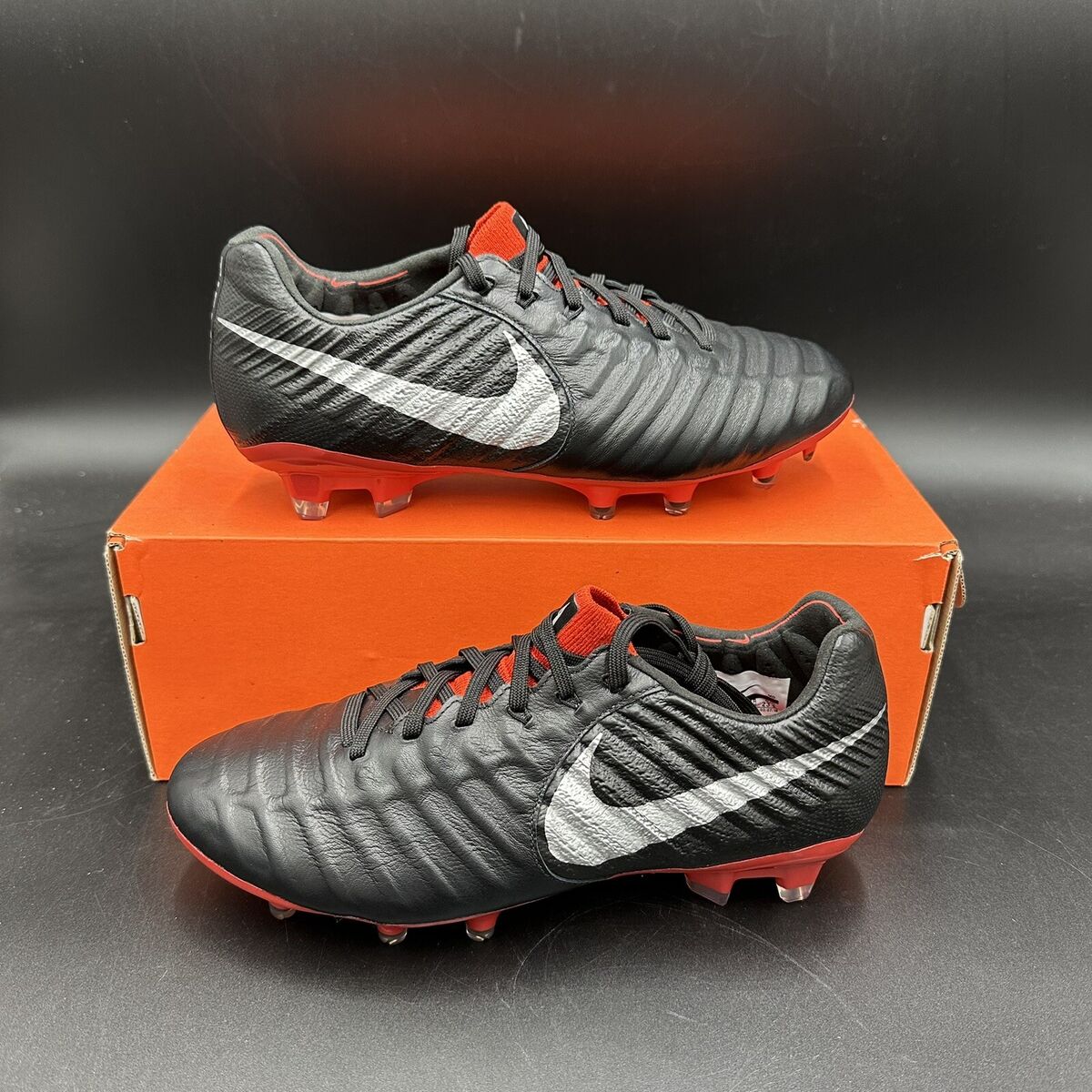 Nike Tiempo Legend 7 Elite FG Black Red Men's Size 3.5 Nike Tiempo Legend 7 Elite FG Black Red Men's Size 3.5