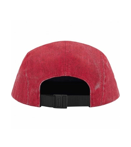 Supreme Coated Denim Camp Cap SS24 Red New IN HAND Box Logo Ships