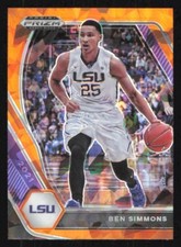 2021 Prizm Draft Picks BEN SIMMONS Orange Ice card LSU TIGERS Philadelphia 76ers