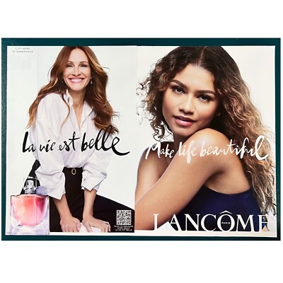 Zendaya Lancôme La Vie Est Belle Julia Roberts 2-Page 2023 Print Ad Van Cleef