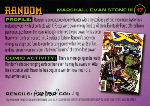 RANDOM / 1996 Fleer X-Men Walmart BASE Trading Card #17 - Picture 2 of 2