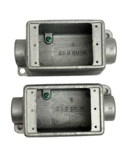 Box Of 2, EATON Crouse-Hinds FDC2, Single Gang Box 3/4"