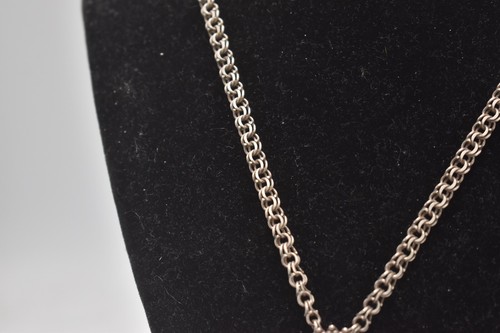 Vintage Sterling Silver 925 Necklace with Malachite Pendant 64cm - Picture 12 of 24
