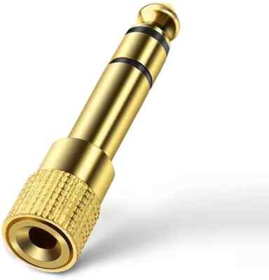6.3mm 1/4'' Male plug to 3.5mm 1/8'' Female Jack Stereo Headphone Audio Adapter