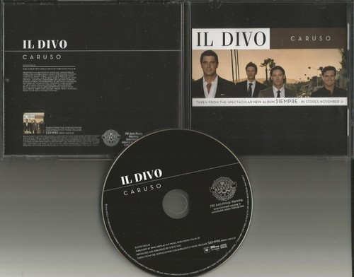 IL DIVO Caruso ULTRA LIMITED EDITON PROMO Radio DJ CD Single 2006 NEUWERTIG