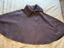 Mucros Weavers Nwt Women's Purple Tweed Poncho Made In Ireland One Size