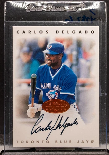 Carlos Delgado 1996 Leaf Signature Series Bronze Auto Autograph Blue Jays (b)
