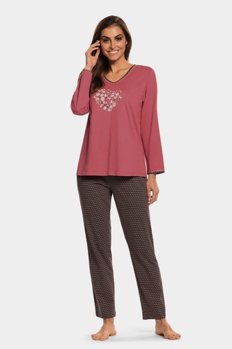 COMTESSA Damen Schlafanzug Größe 38-52 Pyjama Langarm modern diverse Dessins - Bild 9 von 60
