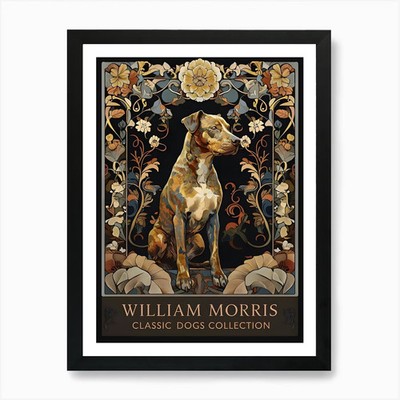 William Morris Classic Dogs Collect Gerahmtes Wandbild Poster Leinwanddruck Bild