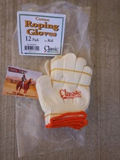 Classic Equine Roping Gloves 12-Pack - Superior Rope Feel & Durability