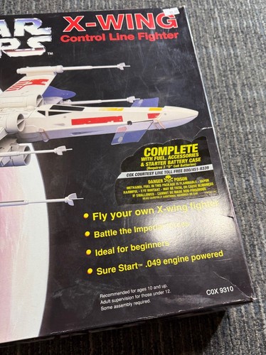Vintage 1997 Star Wars Cox 9310 X-Wing Control Line Fighter 049 Engine Plane VGC - Picture 23 of 24