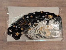 Black & Gold Graduation Decorations and Cupcake Toppers