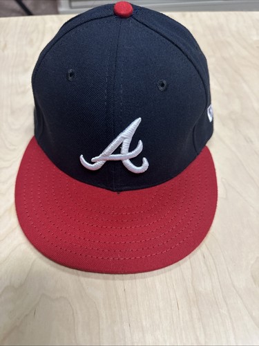 Atlanta Braves New Era 59Fifty Black Baseball Cap 7 2017 Inaugural Season - Picture 1 of 7