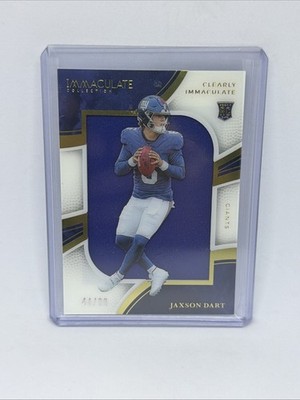 JAXSON DART Rookie RC 2025 Panini Immaculate Clearly PATCH 44/99 New York Giants