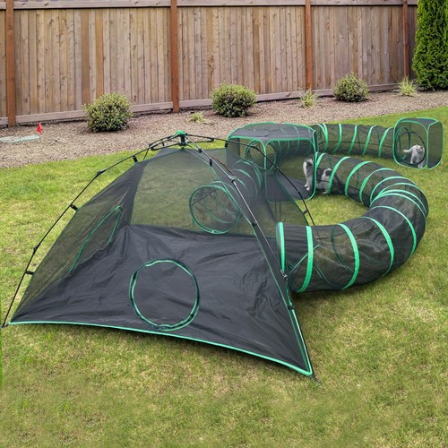 6-in-1 Cat Tents for Outside, Portable Outdoor Cat Enclosures for Indoor Cats...