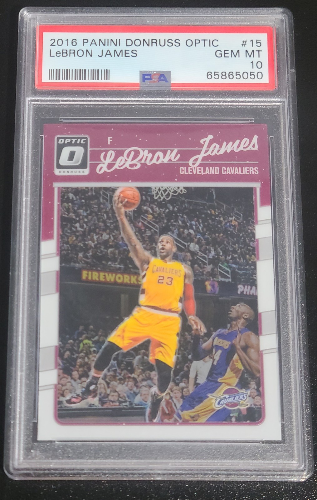 2016 Panini Donruss Optic LeBron James With KOBE #15 PSA 10 GEM MT