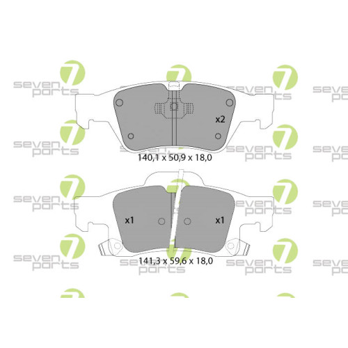 Plaquettes de frein Seven Parts SVP27580 Jeep pour stopper l'usure précoce