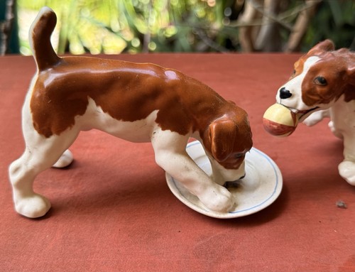 2 vintage Beswick porcelain dog Figurines From The MEAL TIME collection - Picture 3 of 6
