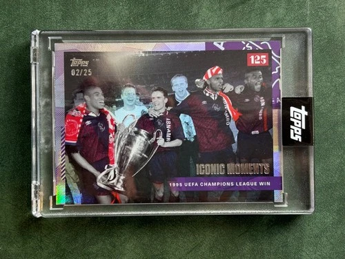 2025 Topps AFC Ajax 125th Anniversary Iconic Moments 1995 UCL Win Purple 2/25
