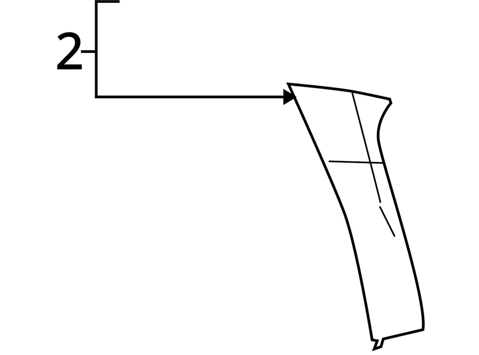 2010-2015 Smart Fortwo corpo lateral destro moldura de pilar C preto 4516901225C53A - Imagem 4 de 4