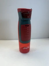 Contigo Auto Seal 24 oz Red Kangaroo Plastic Water Bottle Clip Handle Storage