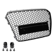 Griglia radiatore a nido d'ape griglia sportiva nera lucida adatta per Audi A5 8