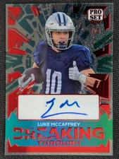 Luke McCaffrey RED SPECTRUM STARDUST Autograph Auto #1/3! 2024 Leaf Pro Set Pure