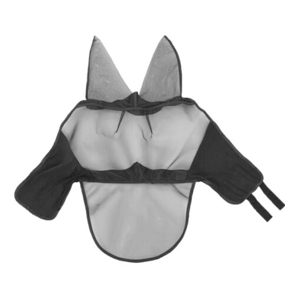 Máscara Voladora Caballo Mosca Red Capucha Cara Orejas Nariz Malla Transpirable Protección Cubierta Foto 2 de 4