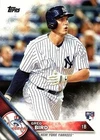 Greg Bird 2016 Topps 188a New York Yankees Rookie Baseball Card