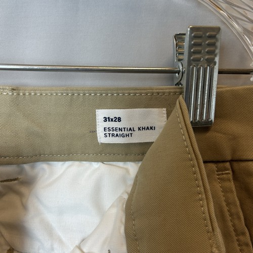 NWT Gap Pants Mens 31x28 Beige Khaki Straight Chino Mid Rise Flat Front - Picture 7 of 21