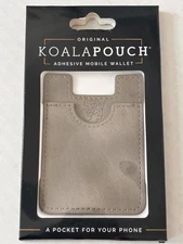 Koalapouch Adhesive Mobile Wallet Phone Pocket Grey Cell Accessory