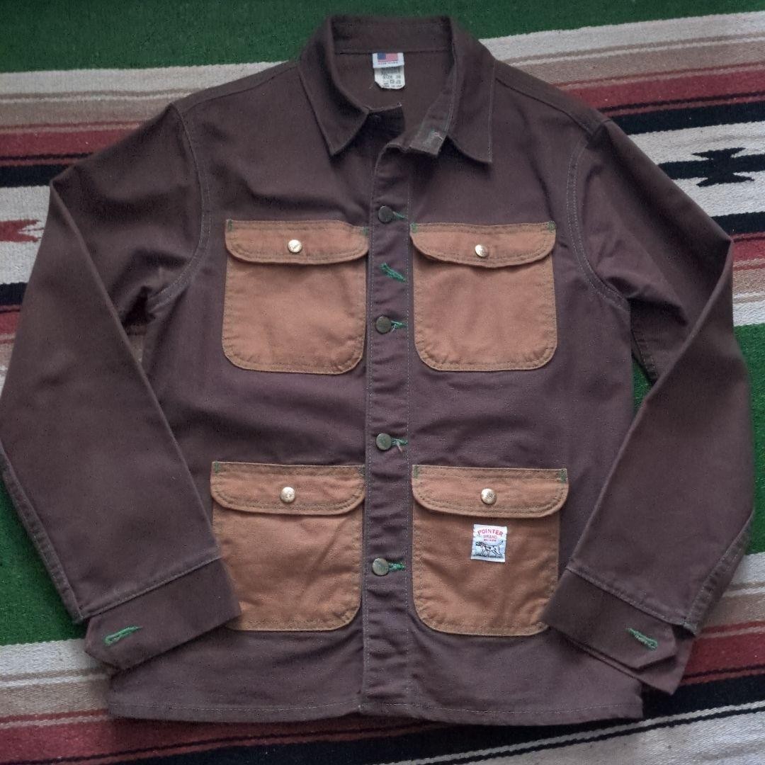 Brown POINTER Chore Coverall Jacket, Size 38, USA - image 1