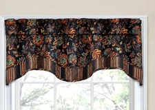 BRAND NEW Waverly Navarra  100% scalloped Polyester  Window  Valance 16"X52"