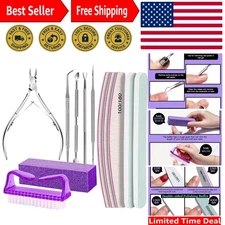Professional Purple Manicure & Pedicure Tools Kit - Salon Quality Nail Care