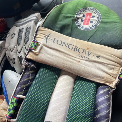 Vintage Cricket Ausrüstung mit grauer Nicolls Tasche - Bild 4 von 12